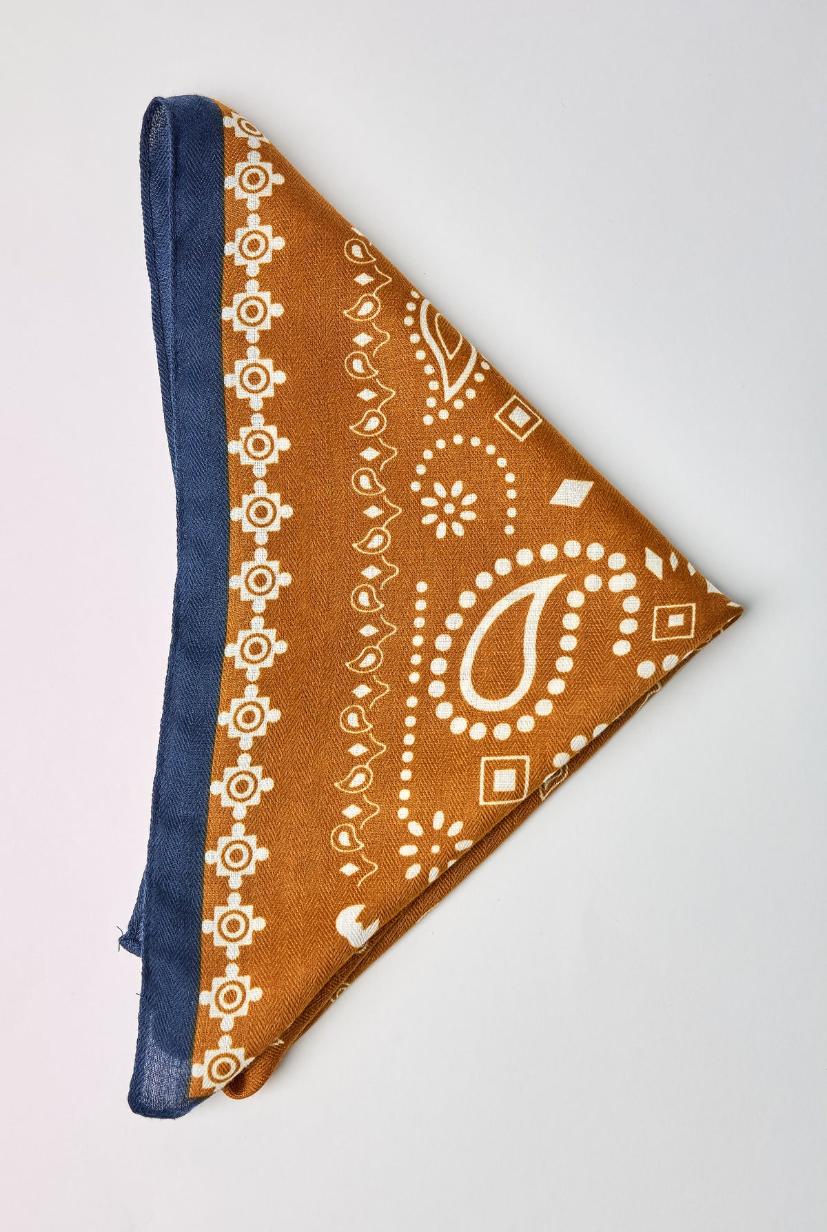 Ochre Paisley Neck Scarf