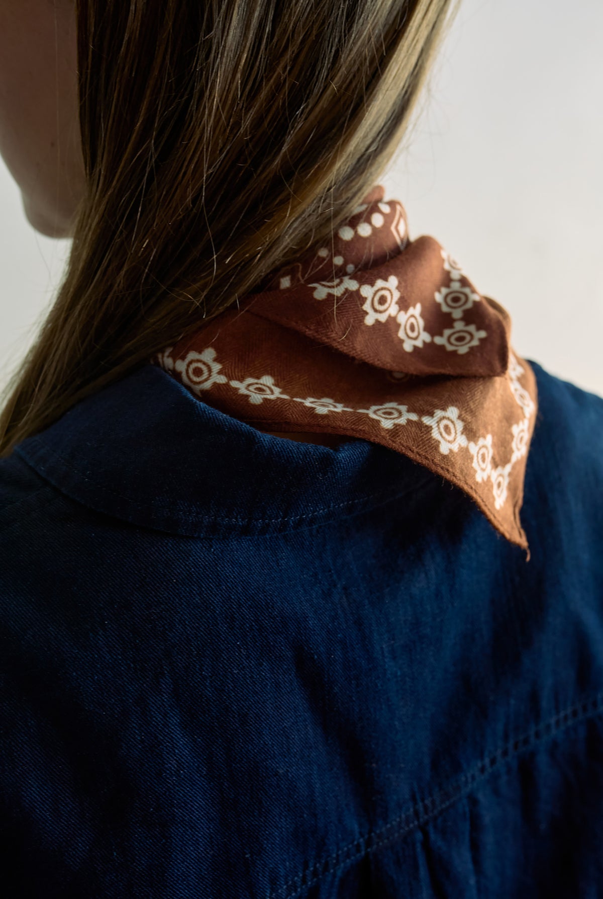 Rust Paisley Neck Scarf