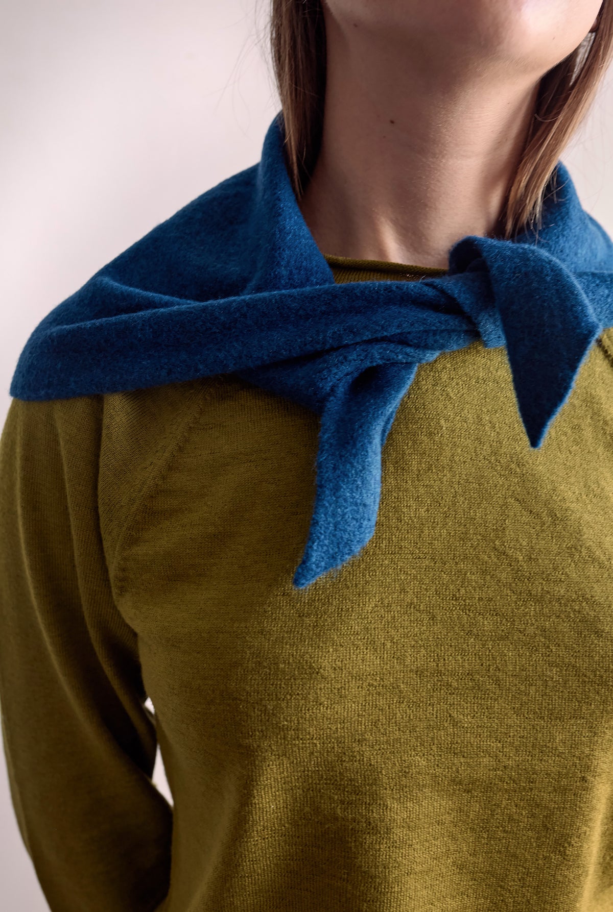 Wool Blend Cravat, Blue