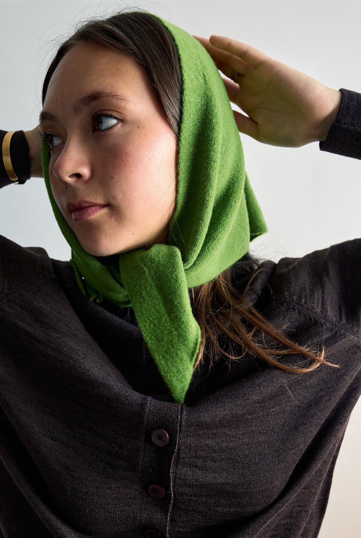 Wool Blend Cravat, Green