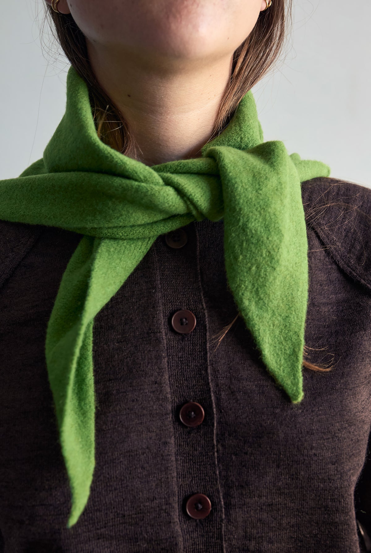 Wool Blend Cravat, Green