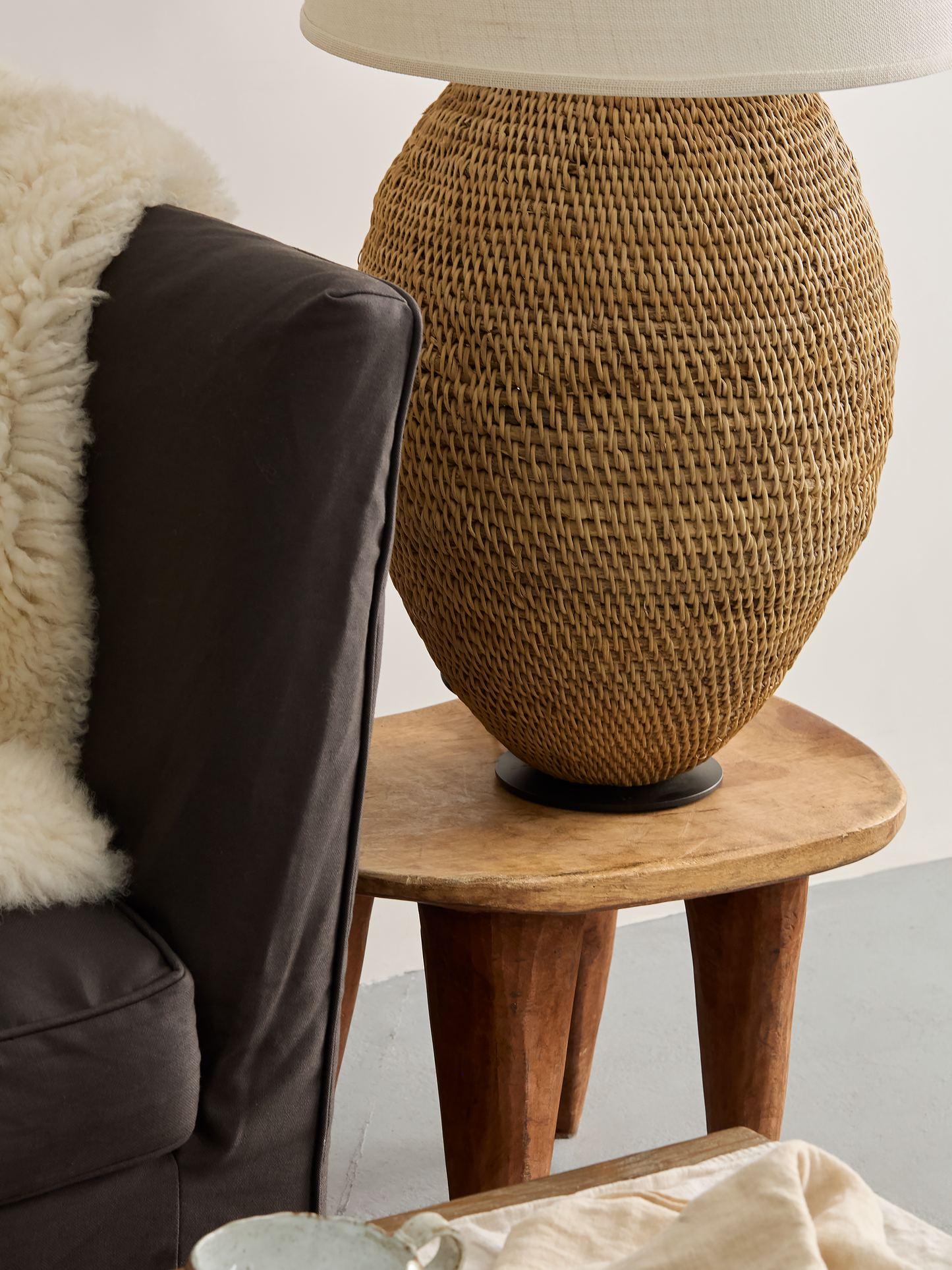 Buhera Basket Lamp, 38"H x 19"D