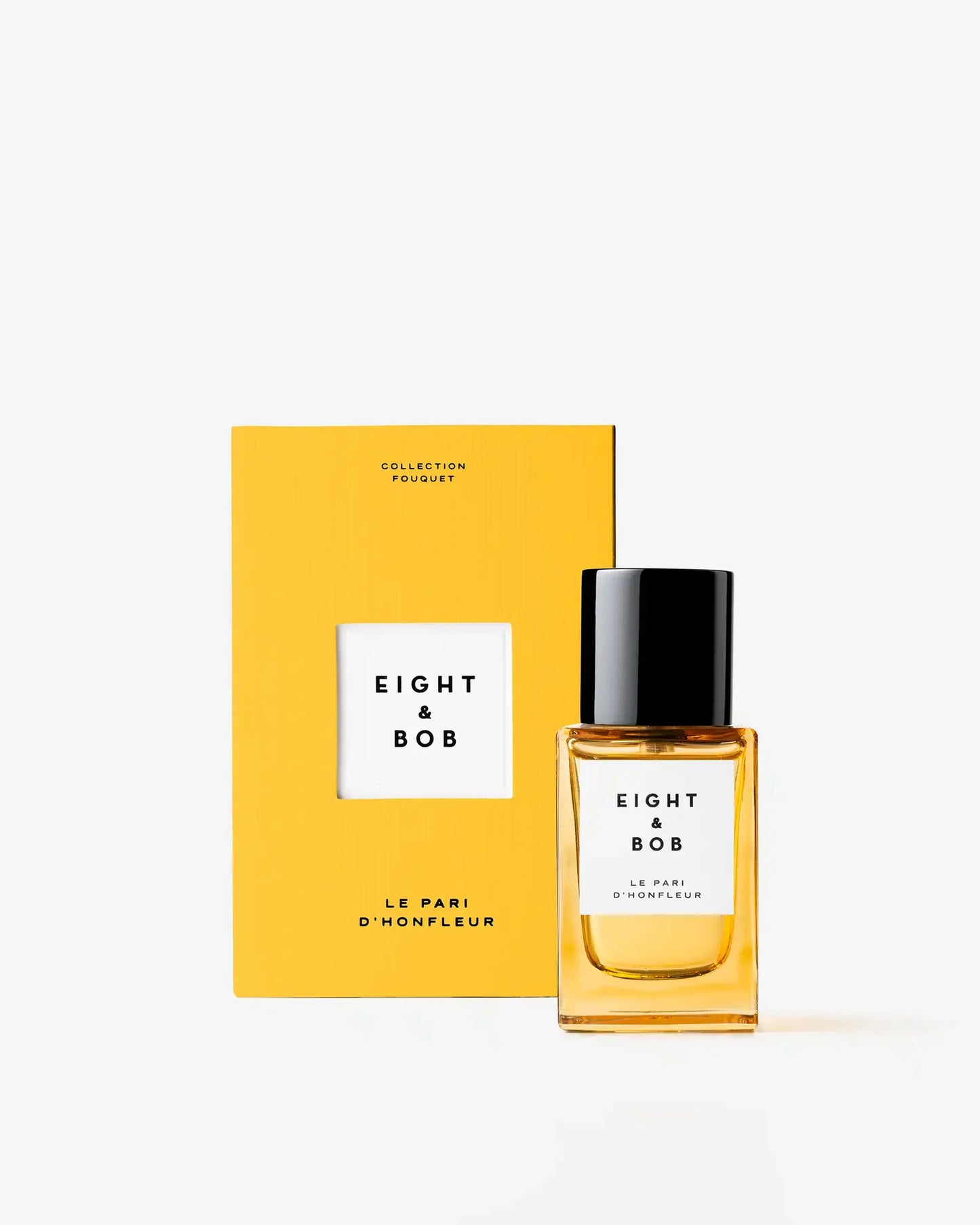 Eight & Bob Le Pari D'Honfleur perfume 30ml bottle with yellow packaging on a white background